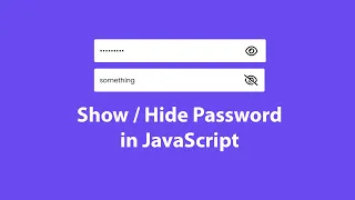 Show Hide Password using HTML CSS and JavaScript Toggle Password
