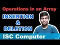 Insertion and Deletion in an Array Arrays in Java ICSE ISC Computer