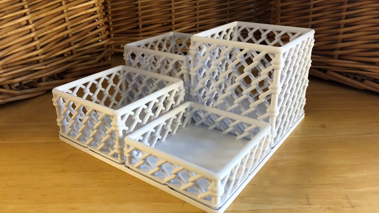 Chain Link Gridfinity Bin 2x2 (80mm)