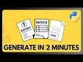 How to Create PDF in Python Create Invoice Reports Python Project 2025
