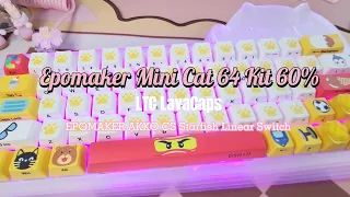 Unboxing Epomaker Mini Cat 64 Kit EPOMAKER AKKO Starfish Linear Switch LTC LavaCaps ASMR