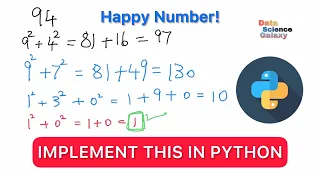 Happy Number In Python Python Programming Data Science Galaxy
