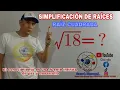Simplifying roots square root of 18