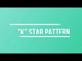 Star Pattern XVII Alphabet K Pattern C language for beginners