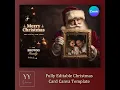 Santa Holding Vintage Frame Canva Template Tutorial V3