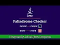 Palindrome program in java Palindrome checker JavaUnlocked