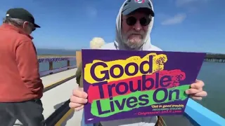 Live at Good Trouble Protest in memory of Rep John Lewis