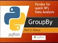 Learn Pandas GroupBy - using NFL game results