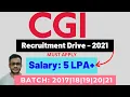 Best Opportunity - CGI Recruitment Drive 2021 Exp 0-2 Years Junior Quality Engineer