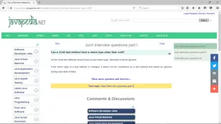 Can a JUnit test method have a return type other than void javapedia net