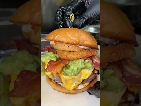 Would you order this burger? 🍔 Get it from Steve’s BBQ in Whittier