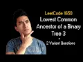Lowest Common Ancestor of a Binary Tree 3 Leetcode 1650 2 Variant Questions Big Tech Asks