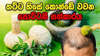 ✅කොන්ඩේ වවන පොට්ටනිය. තට්ට හිසේ කොන්ඩේ වවන ඖෂධීය සත්කාරය.. Hair Growth Pottani Treatment