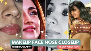 beautiful and gorgeous indian actress trisha krishnan face nose makeup closeup vertical edit video