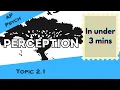 Perception Explained in Under 3 mins AP Psychology Unit 2 Topic 1 2 1