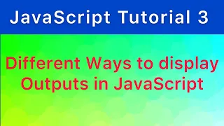 Different Ways to Display output Using JavaScript innerHTML alert document write Js