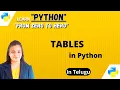 Multiplication Tables Using Python Telugu