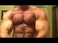 Hairy Muscle Daddy Flexing Pecs Bounce