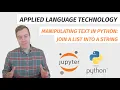 Manipulating text in Python join a list into a string
