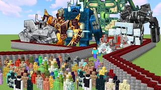 What Minecraft Golem Army can Defeat the Most Bosses in a Row?