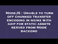 NodeJS Unable to turn off chunked transfer encoding in nginx with gzip for static assets served fr