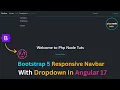 Bootstrap 5 Responsive Navbar with Dropdown in Angular 17 Bootstrap Navbar in Angular 17