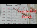 r controlled vowel ar er ir or ur words Bossy r words