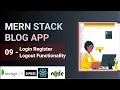 Register Login Logout Functionality Mern stack Blog App Mern Stack Project Mern App