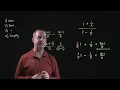 Simplifying a Complex Rational Expressions