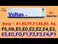 Voltas Inverter AC error code voltas Inverter AC all error code