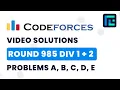 Codeforces Round 985 Div 1 2 Solutions - A to E by Abhinav Kumar TLE Eliminators