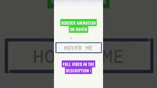 Button with Border Animation on Hover using CSS