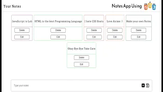 Create A Notes App Using HTML CSS JavaScript JavaScript Projects