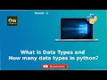 What is Data Types and How many Data Types in python - Hindi Tutorial