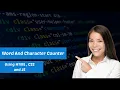 How to make Word and character counter using HTML CSS and JS