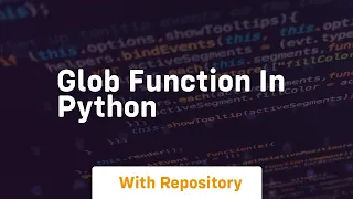 glob function in python