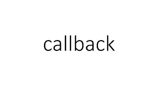 callback in Python