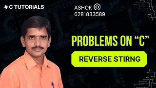 Reverse a String in C Without Using strrev Simple For Loop Method