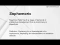 Sophomoric Meaning