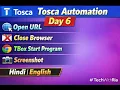 Tosca Automation Day 6 Open URL Close Browser TBox Start Program Screenshot Hindi English