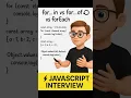 for in vs for of vs forEach JavaScript Interview Explained with Examples