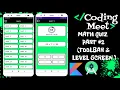 Math Quiz App Android Studio Kotlin Part - 2 Design toolbar and Level Screen