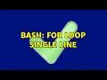 Bash For loop single line 4 Solutions