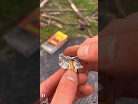 Foil Survival Trick You’ll Love!🔥#survival #bushcraft #camping