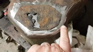 Morris Midget sump repair