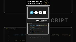 Social Share Button HTML CSS JS