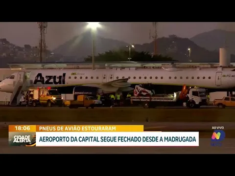 Aeroporto de Florianópolis permanece fechado após pneus de avião estourarem
