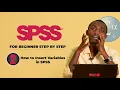 SPSS FOR BEGINNER STEP BY STEP EP 2 How to Insert Variables in SPSS