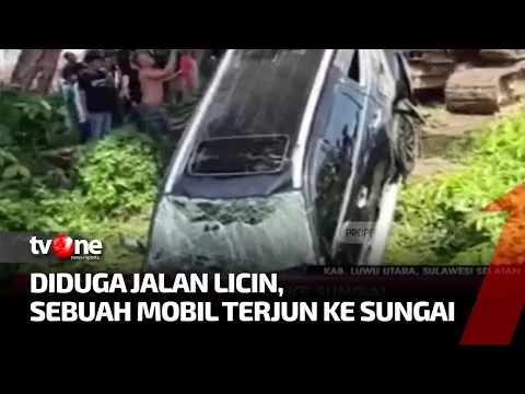 Mobil SUV yang Dikemudikan Seorang Bidan Terjun ke Sungai di Luwu Utara