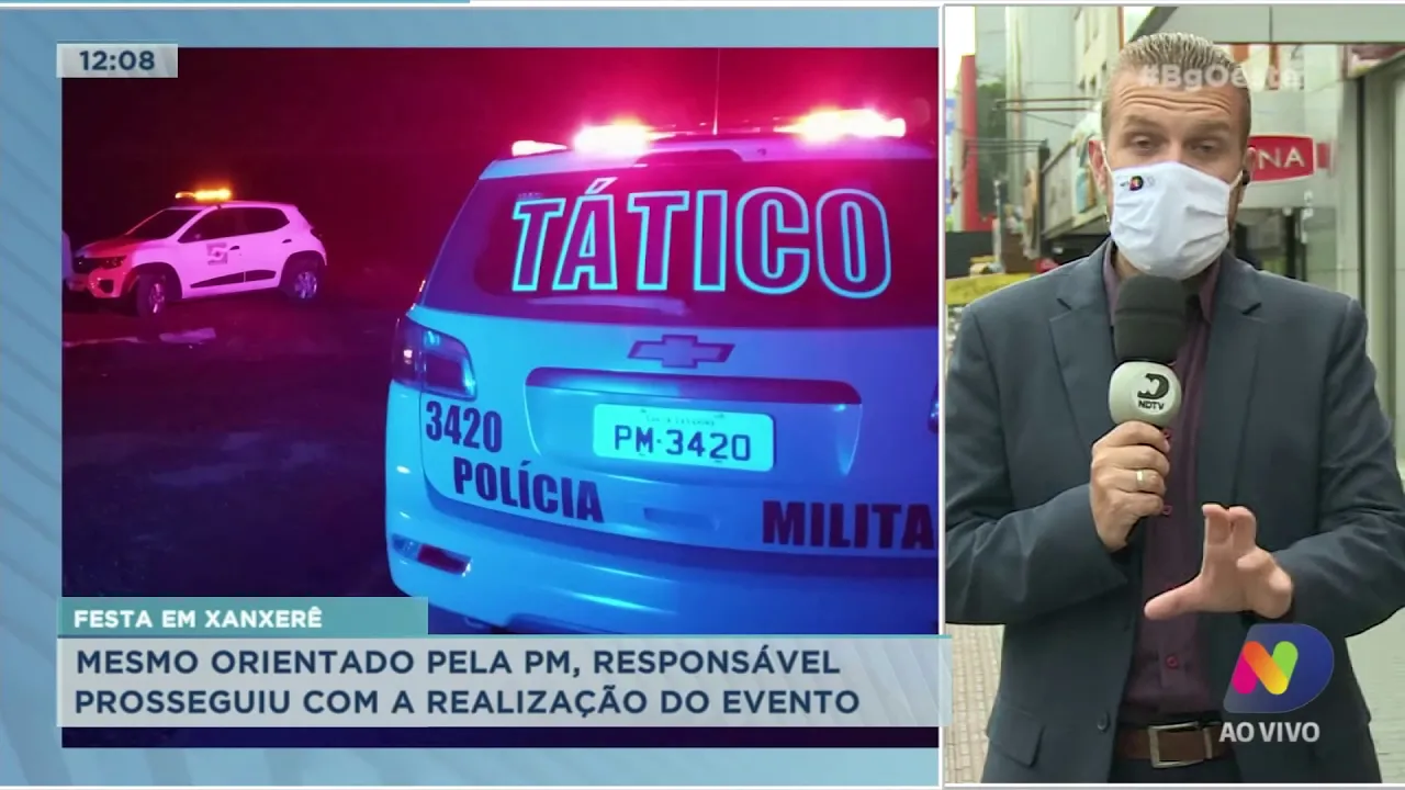 Festa em Xanxerê: Apesar de ser orientado pela PM, responsável prosseguiu com a realização do evento